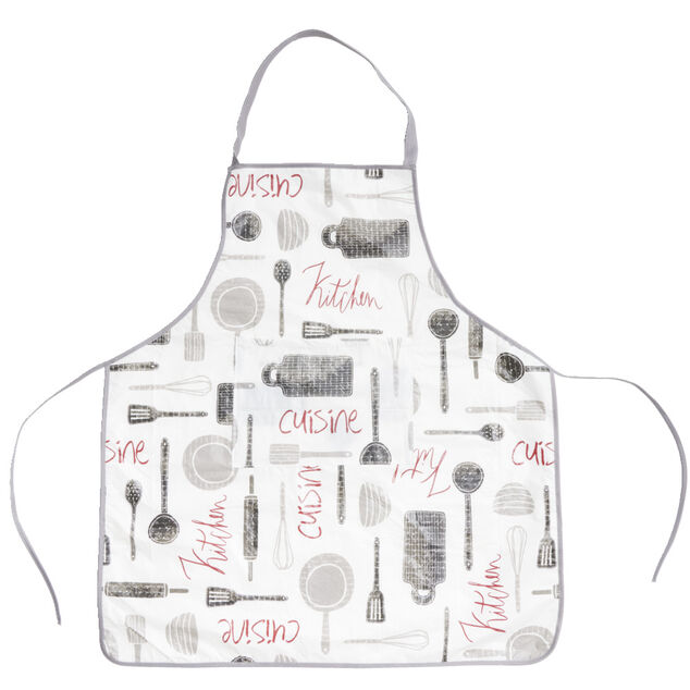 Tablier de cuisine avec inscriptions 72x65cm