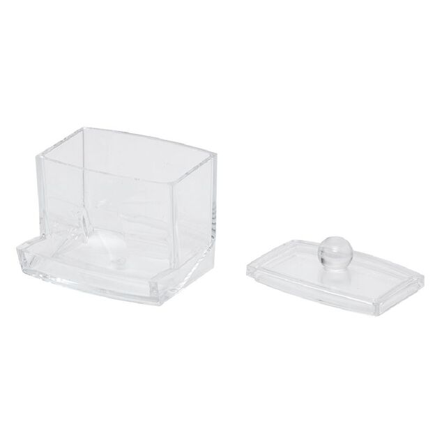 Bo&icirc;te distributeur &agrave; coton tige transparent