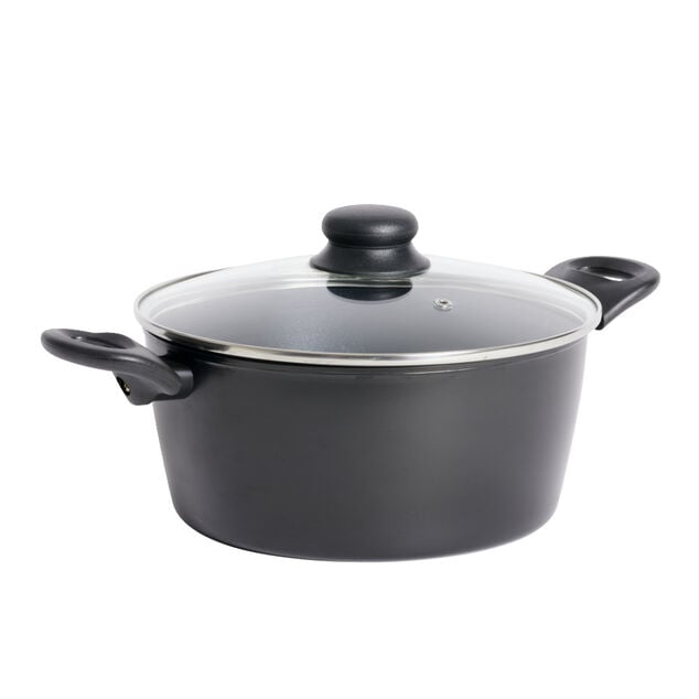 Faitout tous feux dont induction aluminium noir &Oslash;24cm