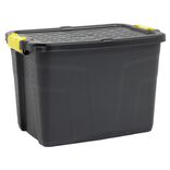 Box de rangement brico noir 60L