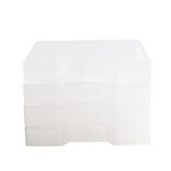 Bo&icirc;te de rangement x4 plastique empilable 13x13xH9,5cm