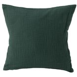 Housse de coussin 40x40cm gaze de coton vert