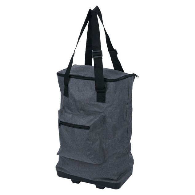 Sac de courses 30L pliable avec 2 roues  - L33xl20xH92cm