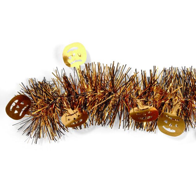 Guirlande Halloween fantaisie plastique noir ou orange 2m (2 mod&egrave;les)