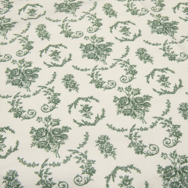Serviette en tissu X4 pcs imprim&eacute; toile de Jouy L45X45 cm vert