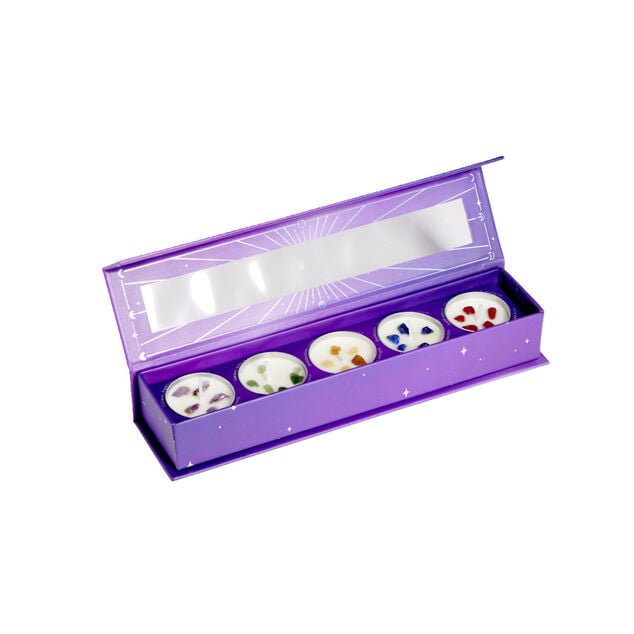 Coffret de 5 bougies chauffe plat lithoth&eacute;rapie