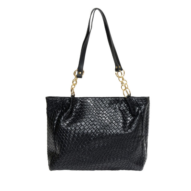 Sac &agrave; main simili effet croco 31x13xH27cm - 2 mod&egrave;les marron ou noir