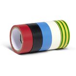 Lot de 5 rouleaux ruban adh&eacute;sif isolation &eacute;lectrique 4m