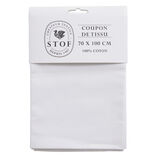 Coupon tissu coton 70x100cm blanc