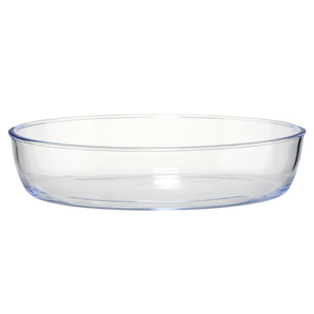 Plat &agrave; four ovale 1,5L en verre 26x18xH6cm