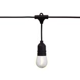 Guirlande solaire guinguette forme ampoule 15LED blanc chaud 12,6 m