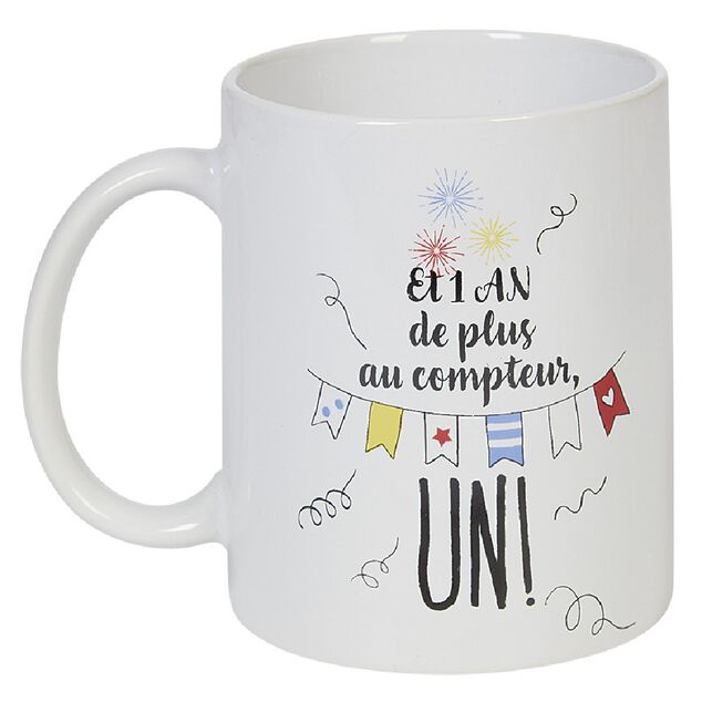 Mug blanc message humoristique (2 mod&egrave;les)