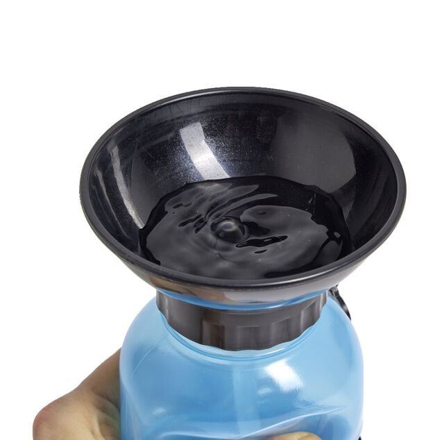 Gourde pour animaux avec gamelle int&eacute;gr&eacute;e 50cl