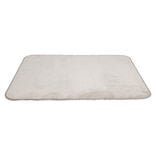 Tapis rectangulaire uni gris 90x130 cm