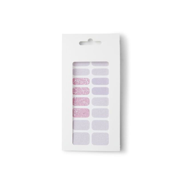 Lot de 24 autocollants vernis &agrave; ongles imprim&eacute;s 6 coloris