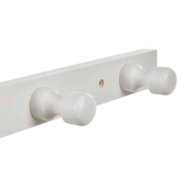 Patère murale 4 crochets blanc