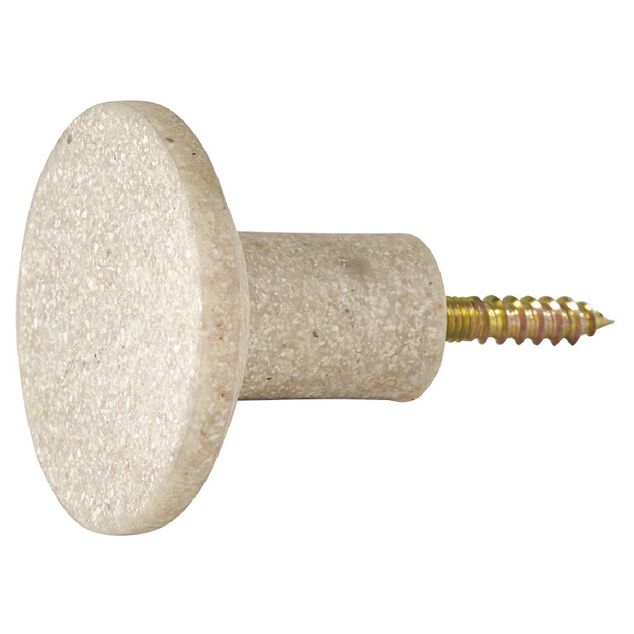 Pat&egrave;re murale ronde beige polyr&eacute;sine &Oslash;5cm