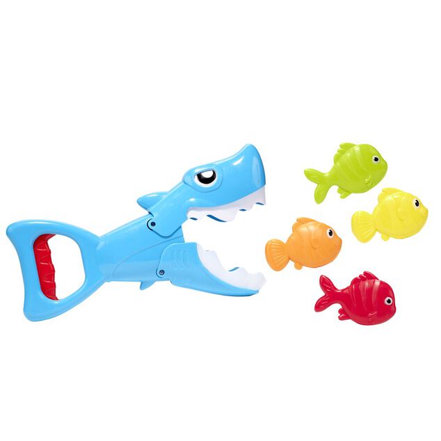Jeu de plong&eacute;e requin attrape poisson en plastique (5 pi&egrave;ces)
