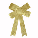 Suspension noeud doré pailleté Noël