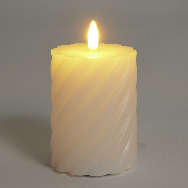 Bougie LED blanche &Oslash;7,5xH10cm