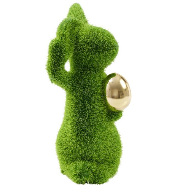 Figurine mousse lapin en gazon vert H6,5cm (3 mod&egrave;les)