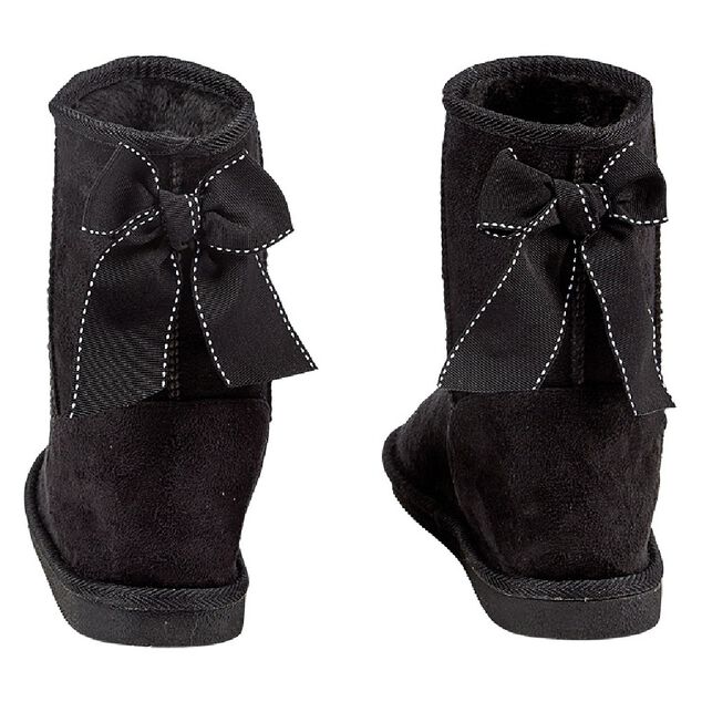 Botte pour enfant fourrée avec un noeud noir brodé à l'arrière T34/35