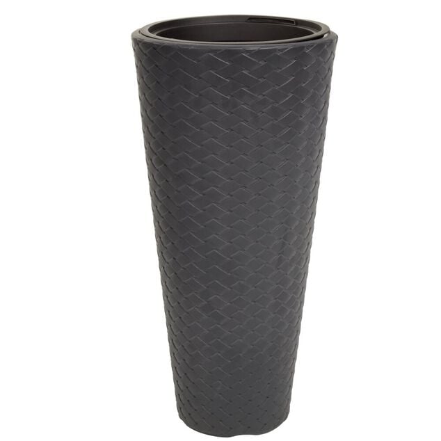 Cache pot effet tress&eacute; H78cm