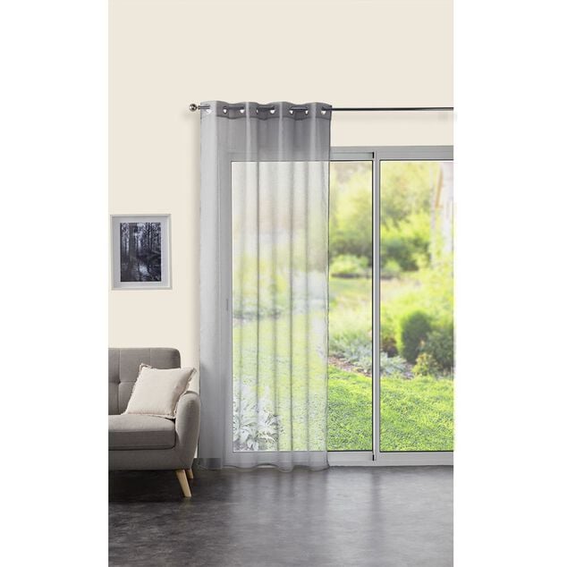 Voilage antibact&eacute;rien 140x240 cm blanc ou gris