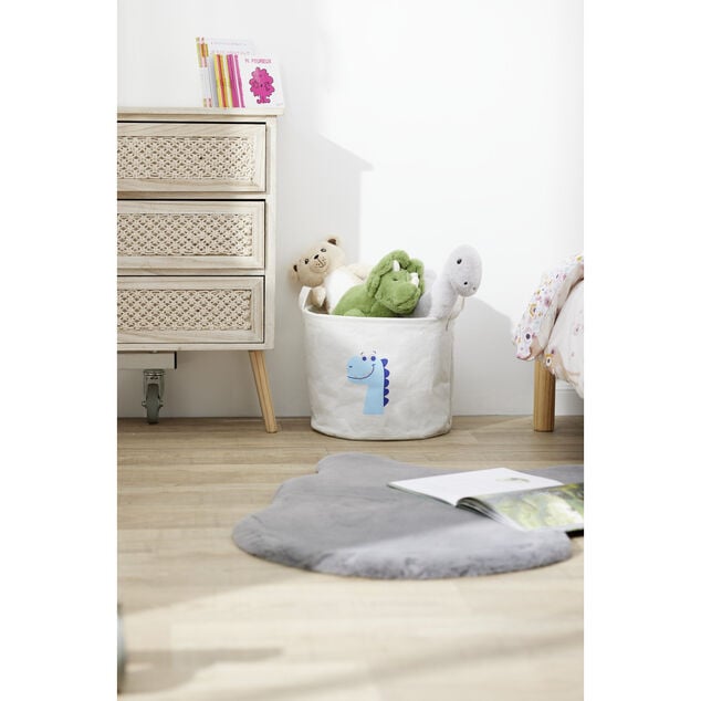 Panier &agrave; linge en toile enfant &Oslash;30xH25cm (2 mod&egrave;les)