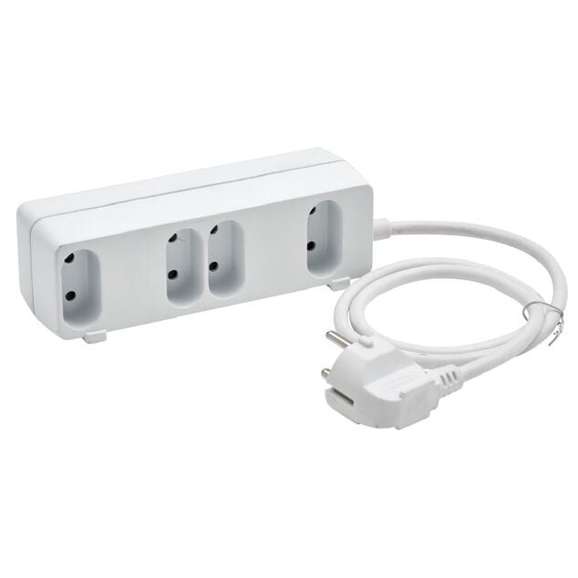 Bloc multiprise 2 faces 5 prises blanc