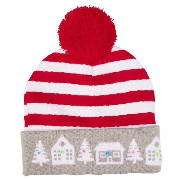 Bonnet de No&euml;l Adulte en tricot lumineux