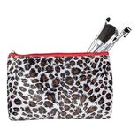 Trousse &agrave; maquillage motif l&eacute;opard avec pinceau x5