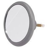 Pat&egrave;re murale ronde miroir avec contour gris &Oslash;10cm