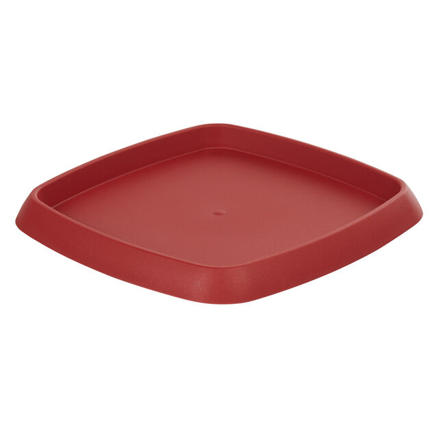 Soucoupe carr&eacute;e pour pot Chorus 24,2 L rouge