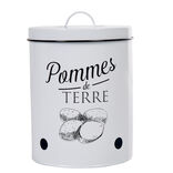 Bo&icirc;te de conservation vintage en m&eacute;tal pour pommes de terre
