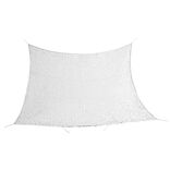 Voile d'ombrage carr&eacute; ajour&eacute; Corse blanc 100% polyester 300x300cm