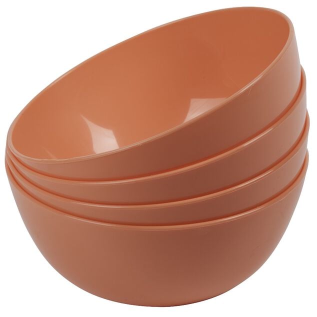 Bol en plastique couleur unie x 4