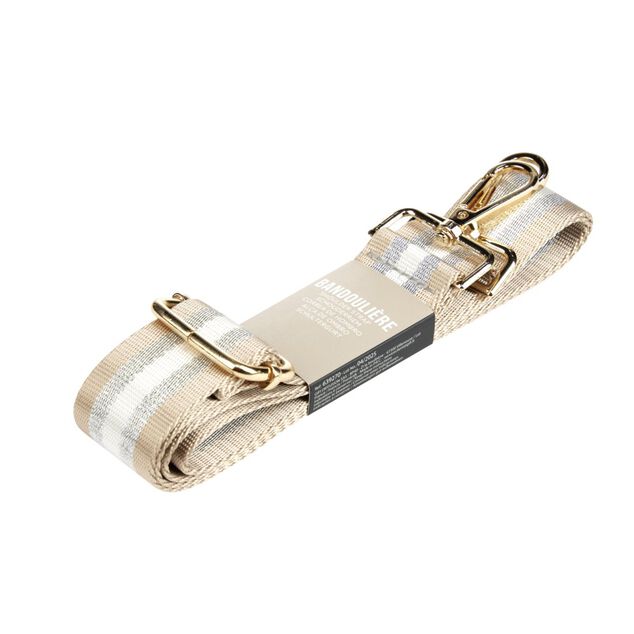 Bandoulière pour sac à main 138cm bande argentée (2 modèles)