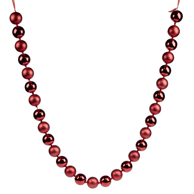 Guirlande de No&euml;l satin et perles x30 L160cm (3 mod&egrave;les)