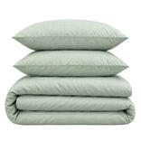 Parure de lit 2 personnes 220x240cm polycoton uni 2 taies 63x63cm (2 mod&egrave;les)