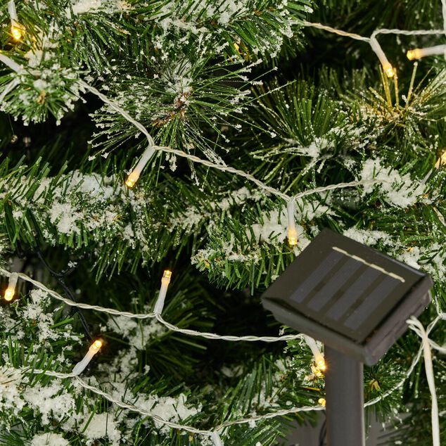 Guirlande lumineuse solaire 50LED blanc chaud 4,9m
