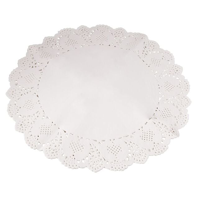 Napperon papier blanc x12 &Oslash;34cm