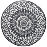 Tapis de jardin Jaipur blanc et noir &Oslash;180cm