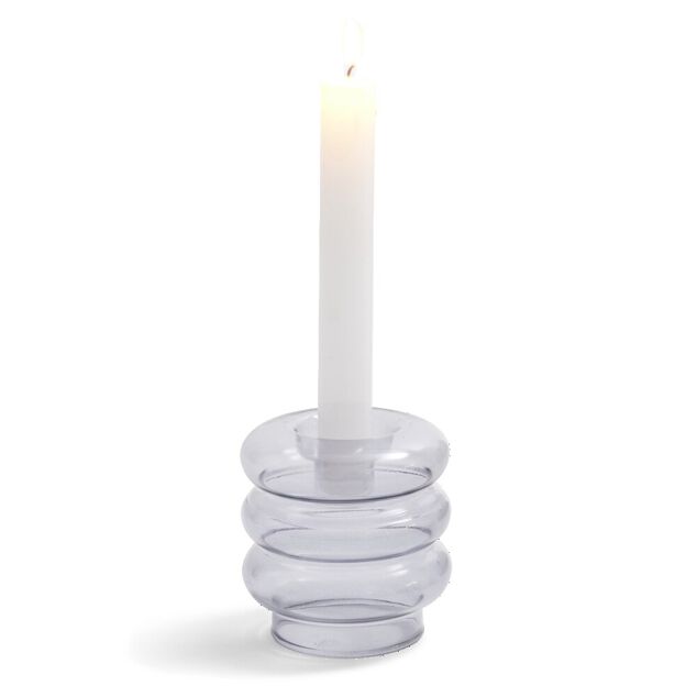 Bougeoir anneau bleu &Oslash;9xH8,5cm