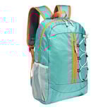 Sac &agrave; dos randonn&eacute;e 20L polyester bleu et orange 27,5x12xH41cm