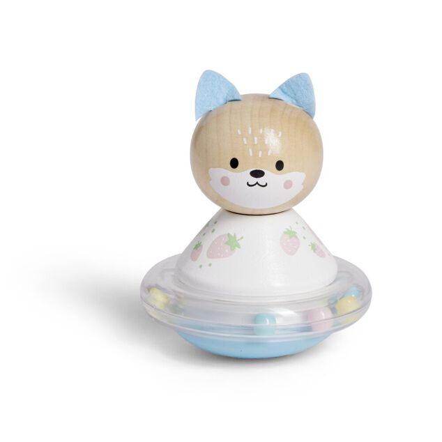 Hochet bois et plastique &Oslash;8xH8,6cm - 3 mod&egrave;les