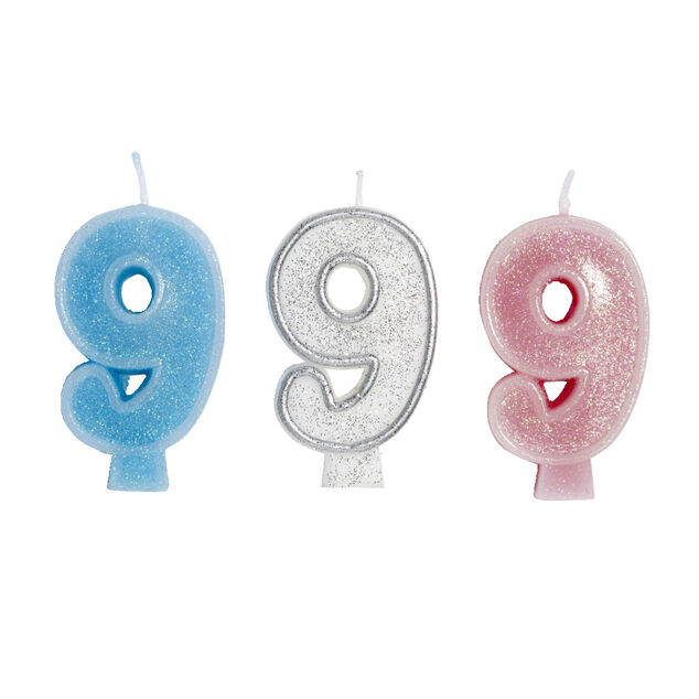 Bougie anniversaire chiffre 9