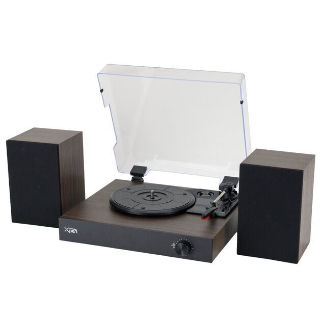 Platine vinyle avec 2 enceintes bluetooth 10W L35X30X11 cm