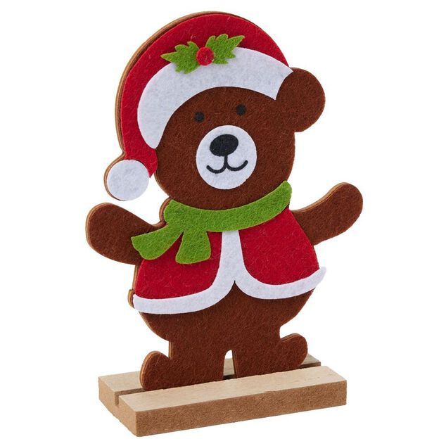 Personnage à poser bois et feutrine H18cm (4 modèles)