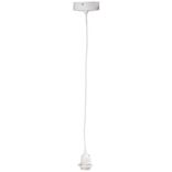 Ampoule suspendue câble blanc E27 Ø6xH120cm